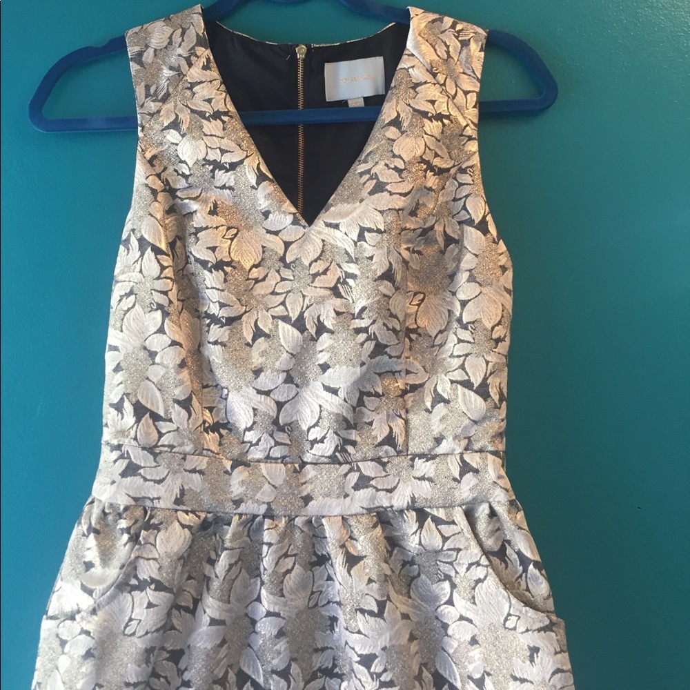 Gold brocade dress